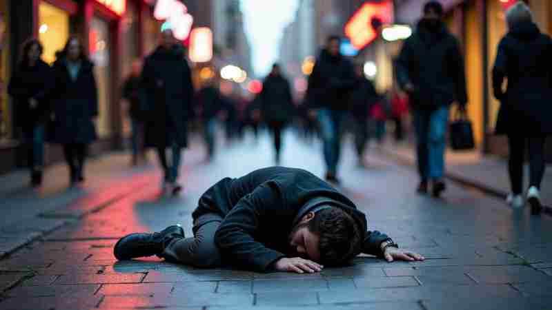 Man Knocked Unconscious in Violent Birmingham Street Encounter, Concept art for illustrative purpose, tags: vorfall - Monok
