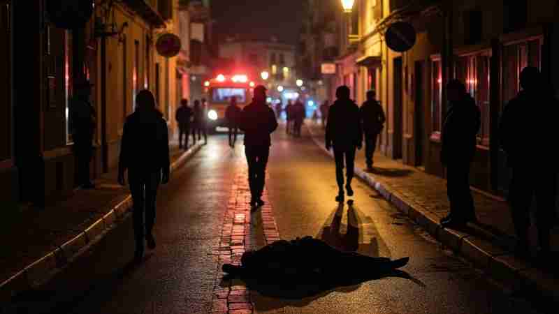 Man fatally stabbed in street altercation in Spain, Concept art for illustrative purpose, tags: stadt - Monok